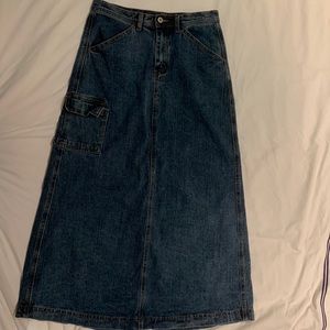 John Galt stylish women’s denim maxi skirt